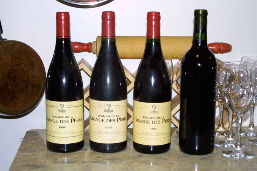 Three-Year Vertical of Grange des Peres, plus mystery Barbera